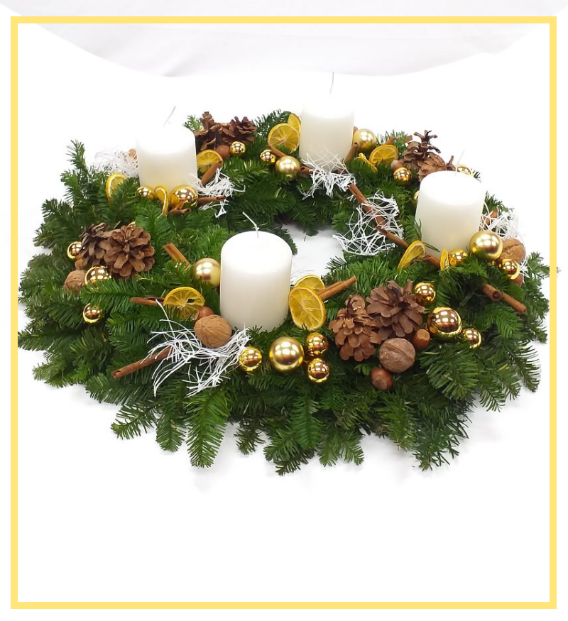 Roasted Chestnuts Advent Wreath 10"